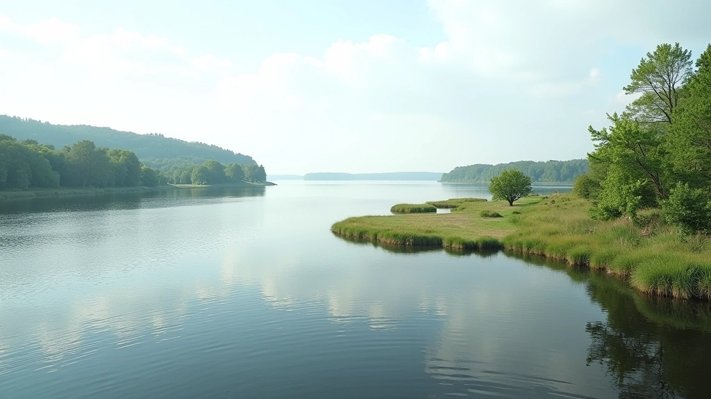 Tartumaa maastik praamidega, saared ja vesi, looduslik maastik