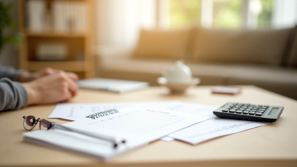 Family reviewing their household budget and financial planning materials together
